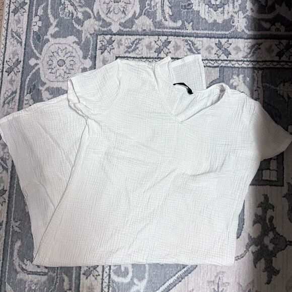 Jenni Kayne Cypress Caftan White Gauze Dress - Picture 2 of 6